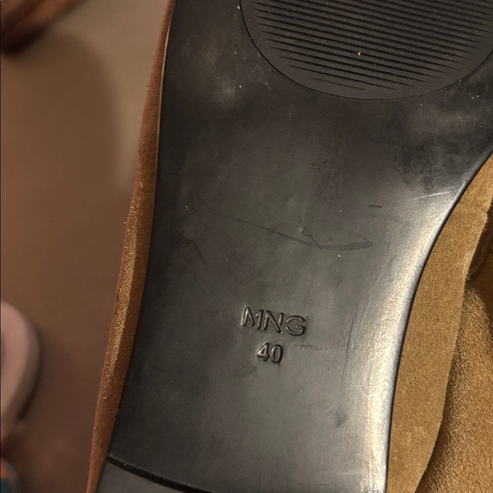 NWT Mango Tan Suede Leather Loafers - Picture 9 of 12